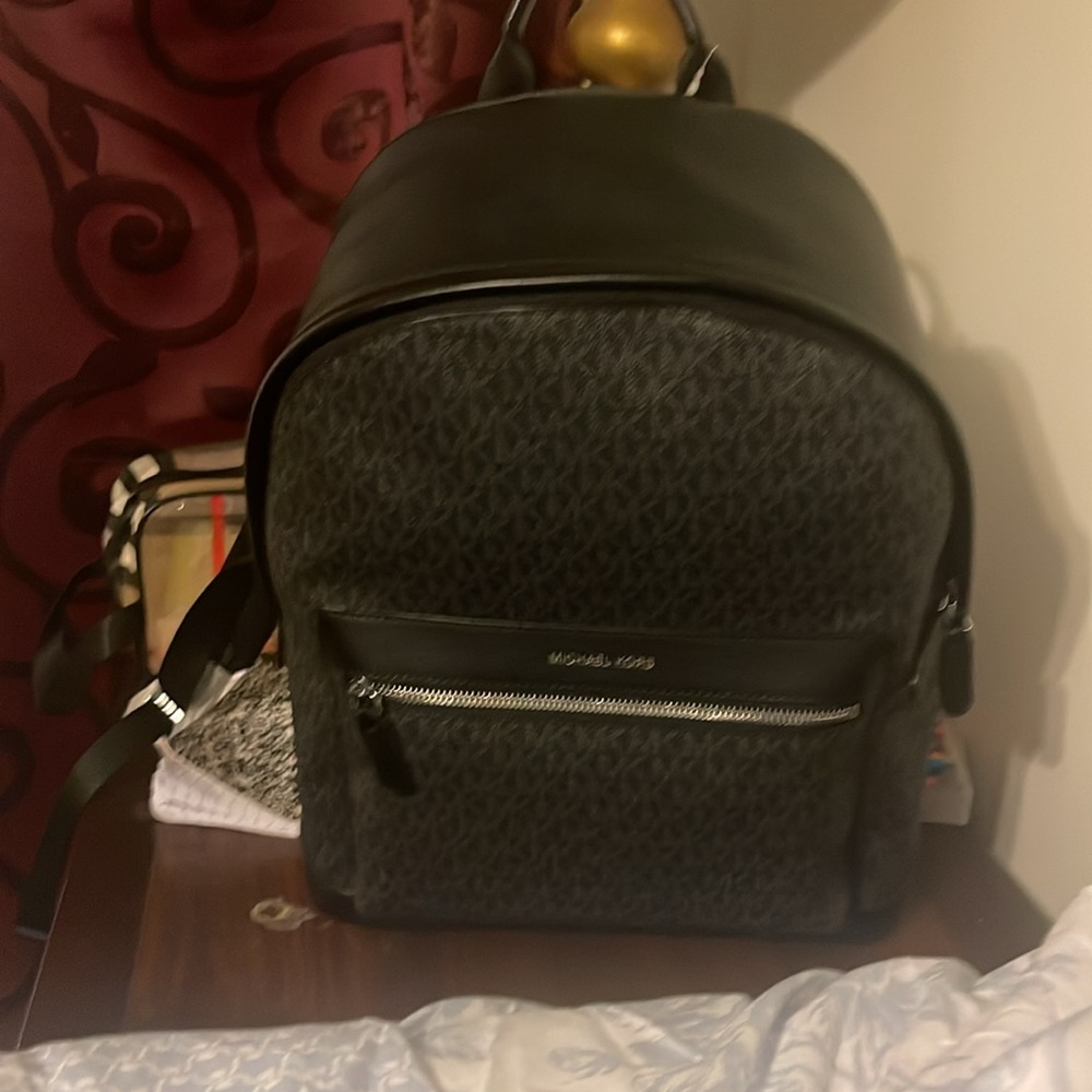 Michael Kors Black Monogram Backpack